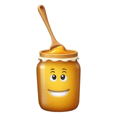 pot de miel avec miel qui coule sticker