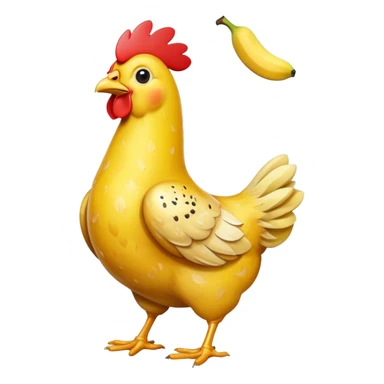 chicken sucking banna sticker