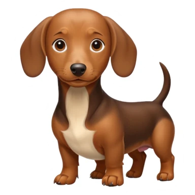 Dachshund brown and cream  sticker