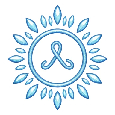 glitter white symbol of health + sticker