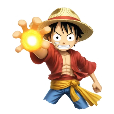 Luffy using kamehameha sticker