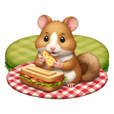hamster go picnic sticker