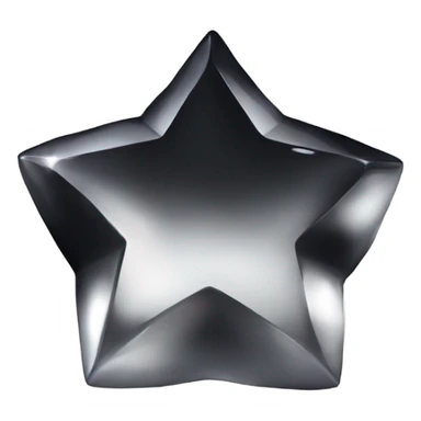 Black shiny jewel star AI in letter sticker