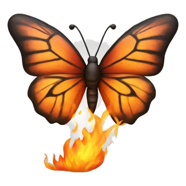 Butterfly on fire  sticker