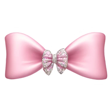 A baby pink bow filled with rhinestones all over  sticker