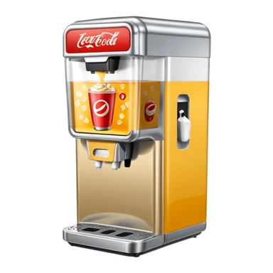 Digital soda dispenser in a fast food restaurant  sticker