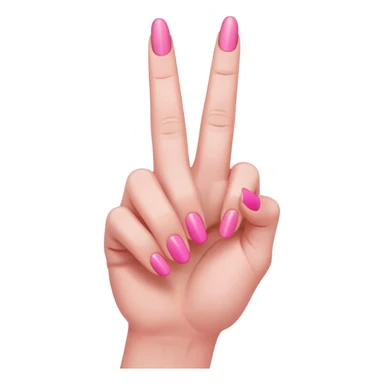 Perfectly manicured nails painted pink with  middle finger flipping someone off facing out sticker