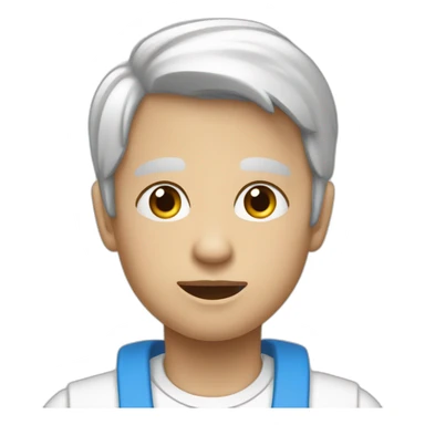 Un garçon blanc qui a une blessure sous les yeux sticker