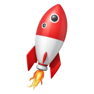 rocket shaped flying balloons sticker
