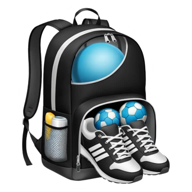 A special backpack with a separate compartment for the ball and sneakers sticker