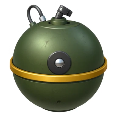 military green anti-personnel mine sticker