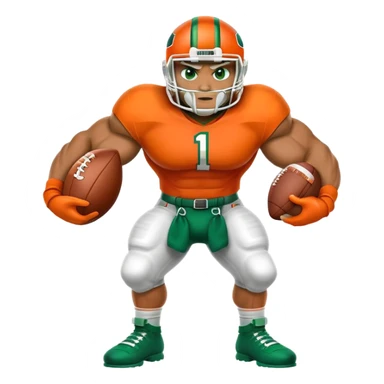 Miami hurricanes football mascot sticker