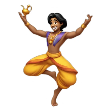 genie dancing from Disney’s Aladdin  sticker