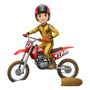 guy on dirtbike smiling for camera sticker