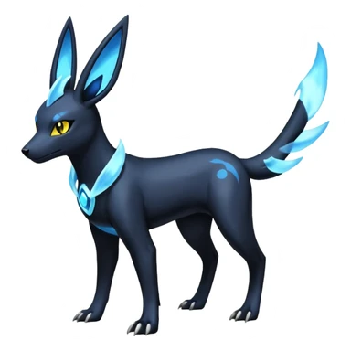 Manectric-Electrike-Lugia-Umbreon-Houndoom-Fakémon-hybrid-creature (full body), 4 legs sticker
