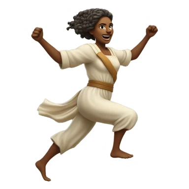 Farmer Pagan goddess sprinting, with a large stride and arms outstretched sticker
