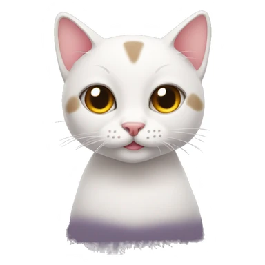 Cute cat with heart eyes sticker