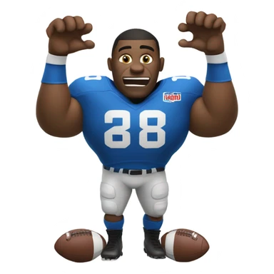 a football with arms sticker