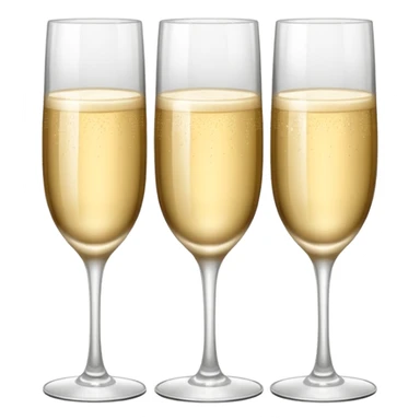 three tier tower of champagne coup glasses sticker