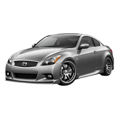 G37 coupe car lowered with mags darksliver car sticker