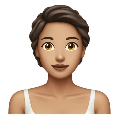brunette girl doing skincare sticker