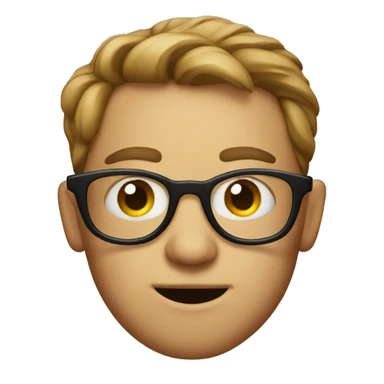 A four eyed emoji sticker