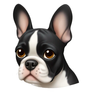 French bulldog black with tan points and brown eyes sticker