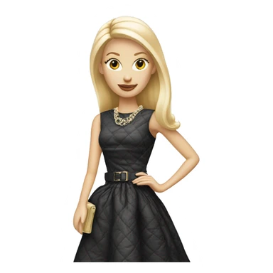 blonde lady Dior dress  sticker