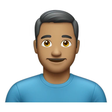 HR manager wearing blue t-shirt sticker