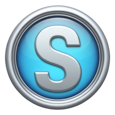 Create a custom emoji badge featuring a stylized, letter “S”. Style it in the Silver rank aesthetic from League of Legends. Use clean silver metals, cool highlights, smooth reflections, and a crisp modern frame. Sleek and clear at small sizes.
 sticker