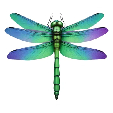 Blue, green and purple dragonfly sticker