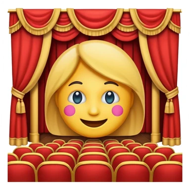 emoji that says theater day sticker