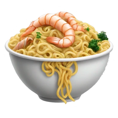 Scrumptious noodles with sea food combined  sticker