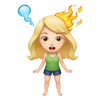girl farting sticker