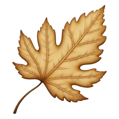 beige fall leaf sticker