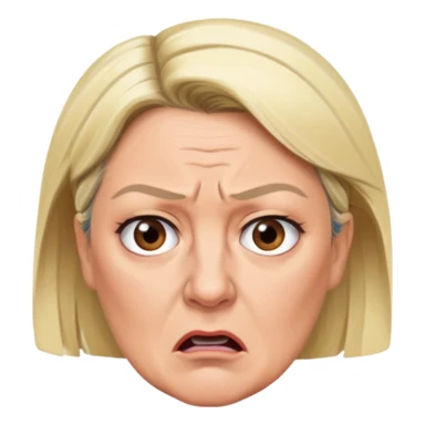 Marine Le Pen très en colère sticker