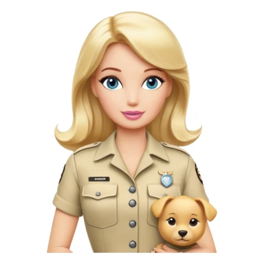 Zookeeper blonde barbie   sticker