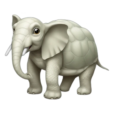 Tortue sur éléphant sticker