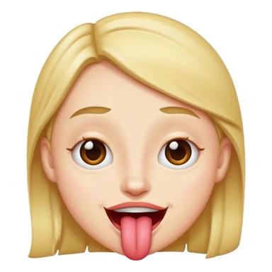 tongue out smile with squinted eyes  sticker