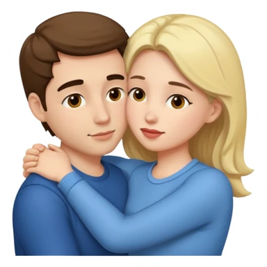 Hugging and kissing sticker