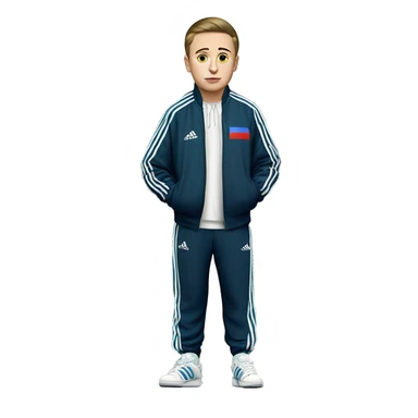 Russian teen gopnik in adidas suit sticker