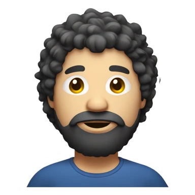 Fat man gamer with hairy face sticker