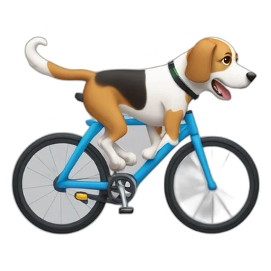 Chien sur un vélo de course sticker