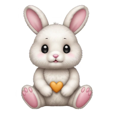Cute bunny teddy sticker