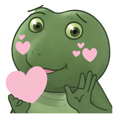 lovely face sending kisses with baby pink hearts sticker