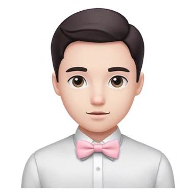 Chien bec un petit noeud rose pastel sticker