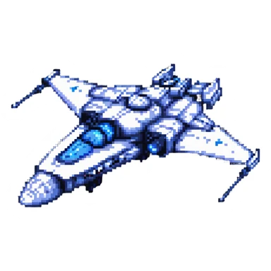 space cruiser with blue engines sticker
