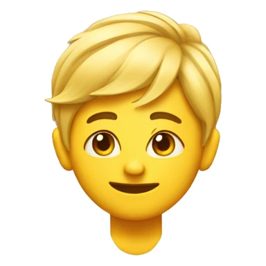 classic yellow emoji pushing hair behind ear sticker