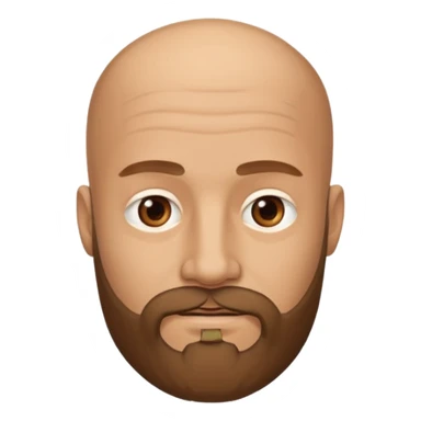 men without winkles with beard almost bald sticker