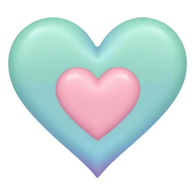 a heart with pastel blue pastel pink pastel purple and pastel green all in one heart sticker
